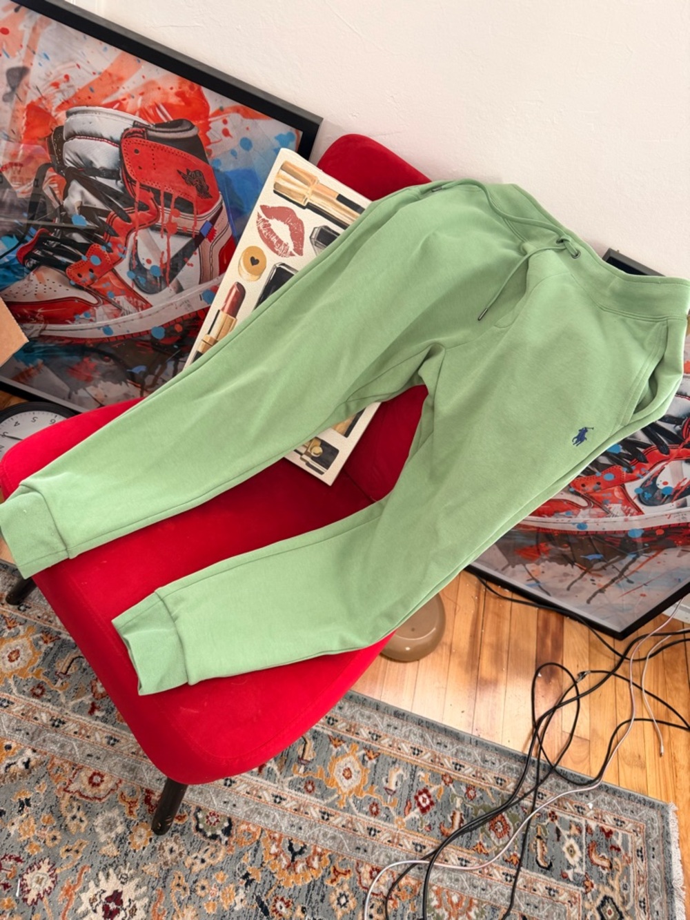 Polo by Ralph Lauren Light Green Drawstring Joggers